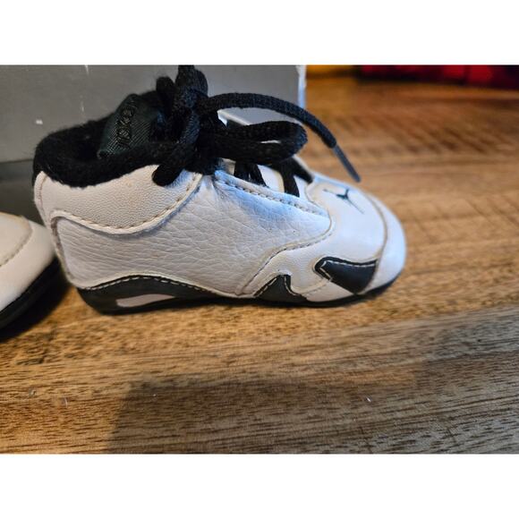 OG 1998 Rare Baby Nike Air Jordan XIV 14 What/Black - Picture 3 of 9